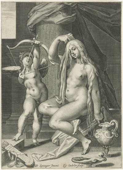Venus se peina de Egidius  Sadeler (II)