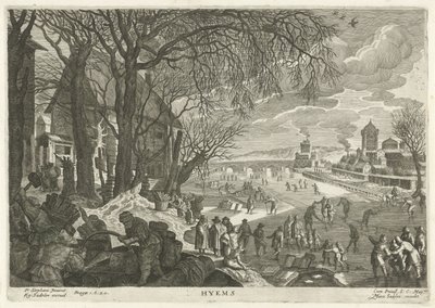 Invierno Himen (título sobre el objeto) Las cuatro estaciones (título de la serie) de Egidius  Sadeler (II)