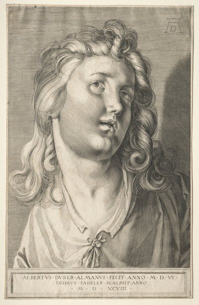 Cabeza femenina de Aegidius Sadeler