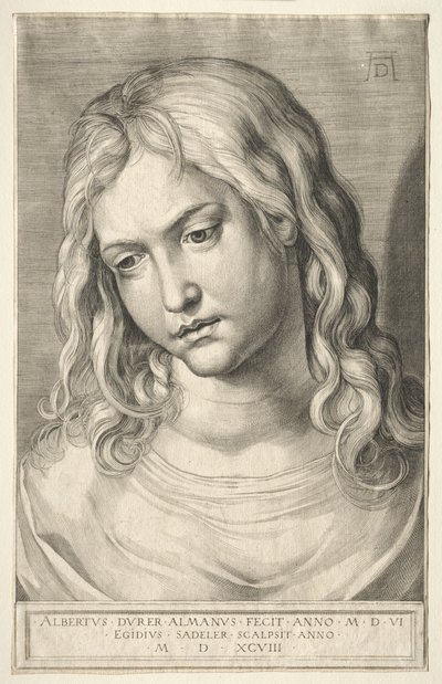 Cabeza femenina de Aegidius Sadeler