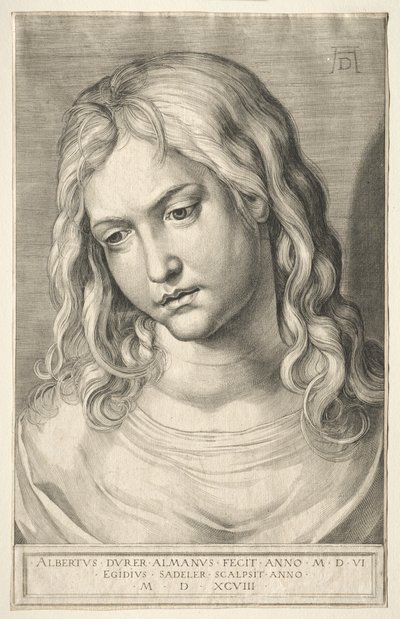 Cabeza femenina de Aegidius Sadeler or Saedeler