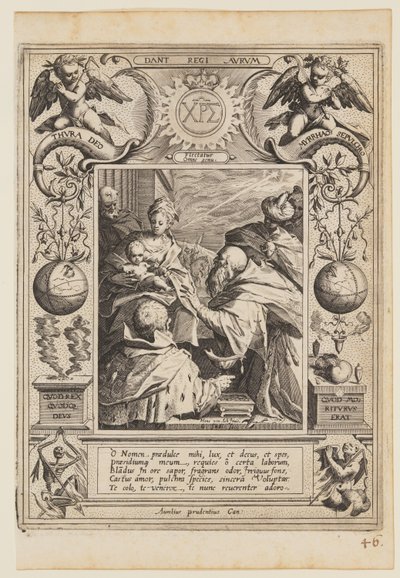 Adoración de los Reyes Magos de Aegidius Sadeler II