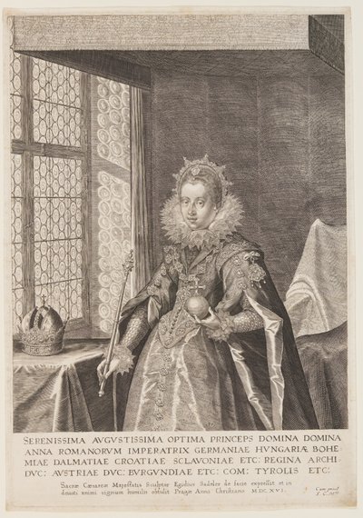 Ana, esposa del emperador Matías de Aegidius Sadeler II