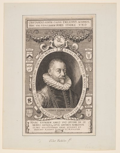 Anselm Boethius de Boodt, médico de Rodolfo II de Aegidius Sadeler II