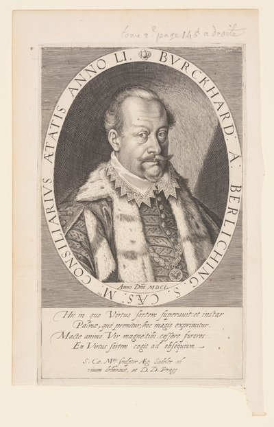 Burkhard von Berlichingen, Consejero de Rodolfo II de Aegidius Sadeler II