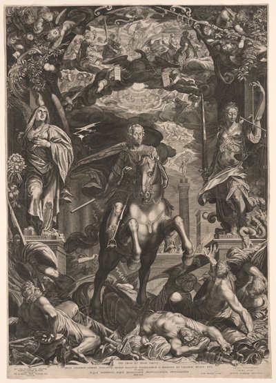 El emperador Fernando II a caballo de Aegidius Sadeler II