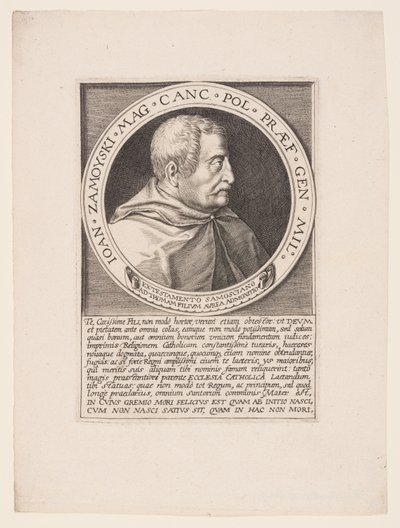 Jan Zamoyski, noble polaco, Gran Canciller de la Corona de Aegidius Sadeler II