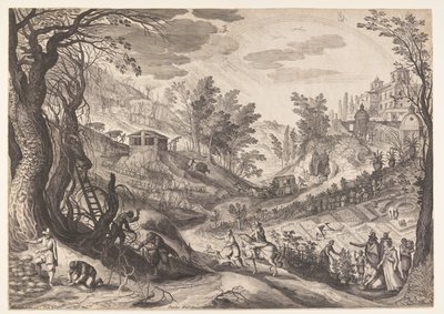Marzo/Abril, de Los Doce Meses de Aegidius Sadeler II