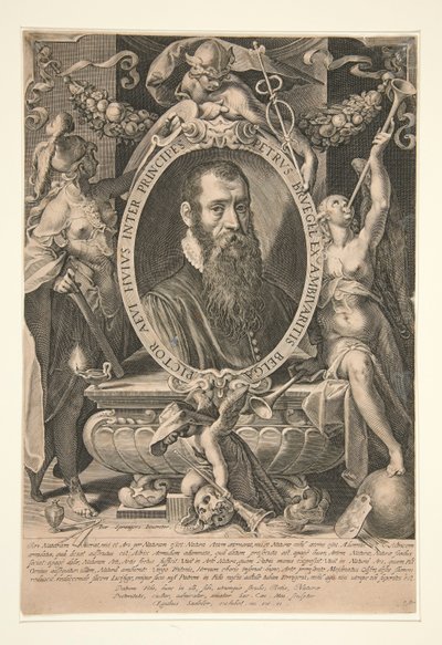 Retrato de Peter Brueghel el Joven de Aegidius Sadeler II