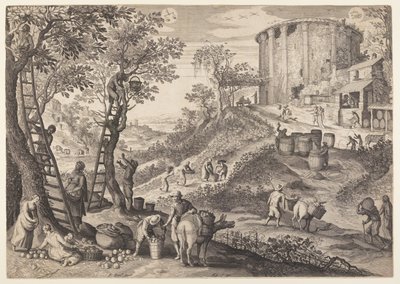 Septiembre/Octubre, de Los Doce Meses de Aegidius Sadeler II