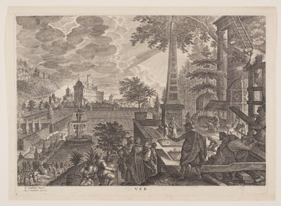 Primavera, de Las cuatro estaciones de Aegidius Sadeler II