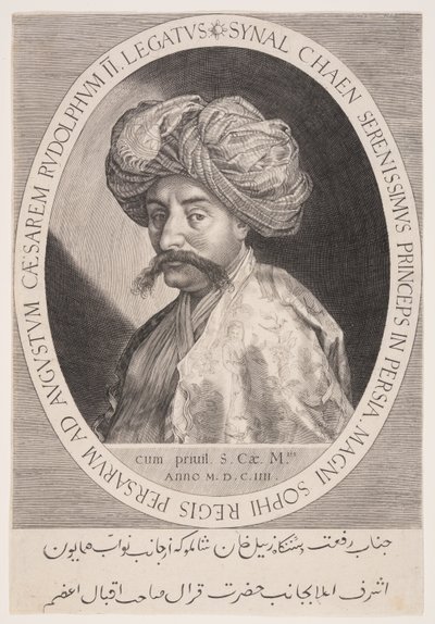 Synal Chaen (Zeynal Khan Shamlu), embajador persa en Praga de Aegidius Sadeler II