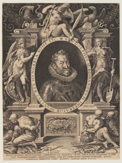 El emperador Rodolfo II de Aegidius Sadeler II