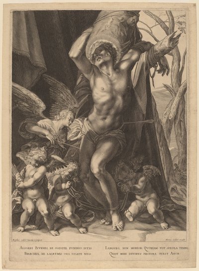 El martirio de San Sebastián de Aegidius Sadeler II