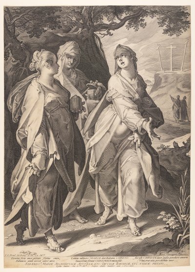 Las tres mujeres regresan de la tumba de Aegidius Sadeler II