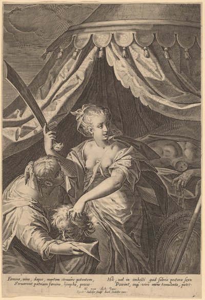 Judith con la cabeza de Holofernes de Aegidius Sadeler II, after Hans von Aachen