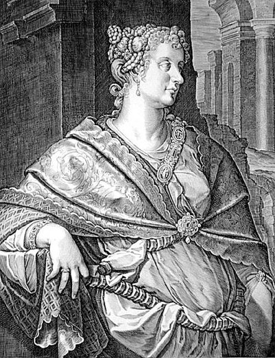 Martia Fulvia esposa de Tito (grabado) de Aegidius Sadeler or Saedeler