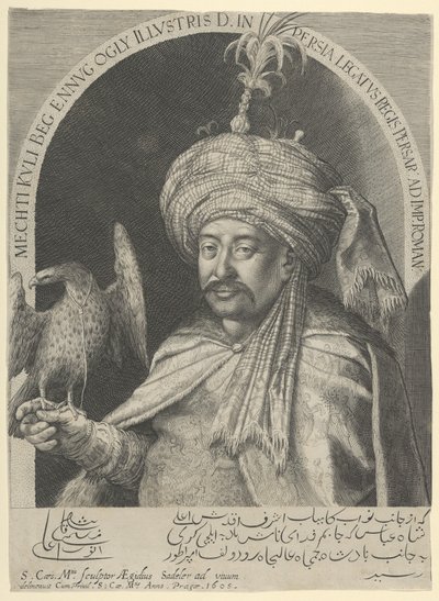 Mechti Kuli Beg, embajador persa en Praga, 1605 de Aegidius Sadeler or Saedeler