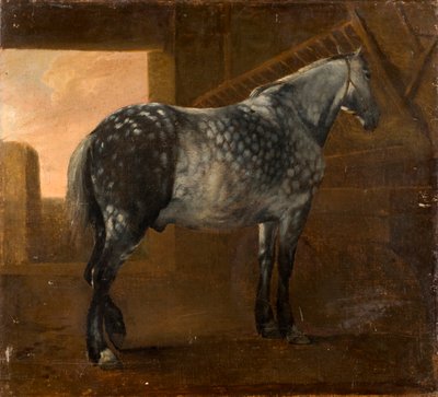 Un caballo gris moteado de Aelbert Cuyp