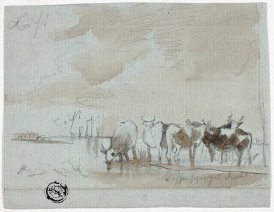 Ganado en el agua de Aelbert Cuyp
