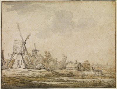 Un paisaje con molinos de Aelbert Cuyp