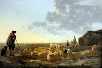 Alemán: Schafherde auf der Weide Herd of Sheep at Pasture de Aelbert Cuyp