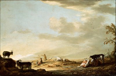 Paisaje con ganado y figuras de Aelbert Cuyp