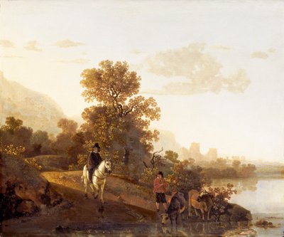 Paisaje con el castillo de Ubbergen, 1640-1691 de Aelbert Cuyp