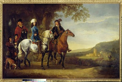 Paisaje con tres jinetes de Aelbert Cuyp
