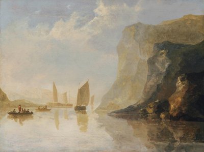Paisaje fluvial con barcos de Aelbert Cuyp