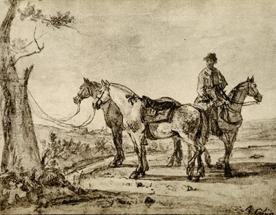 Tres caballos de Aelbert Cuyp