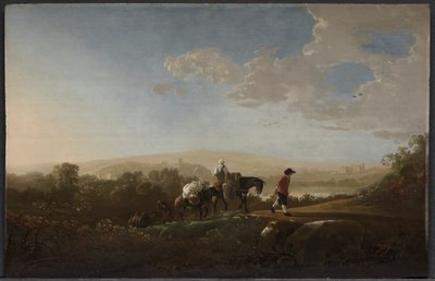 Viajeros en un paisaje montañoso, c. 1650 de Aelbert Cuyp
