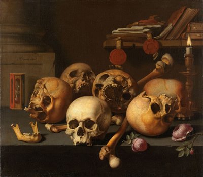 Naturaleza muerta Vanits de Aelbert Jansz. van der Schoor
