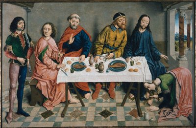 Cristo en la casa de Simón el fariseo, c. 1490 de Aelbrecht Bouts