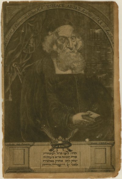 Retrato de Isaac Aboab da Fonseca 1605-1693, 1681 de Aernout Naghtegael