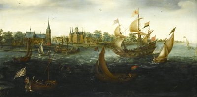 El Eendracht ante IJsselmonde, 1618 de Aert Anthonisz
