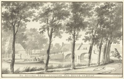 El Hoornbrug entre La Haya y Delft de Aert Schouman
