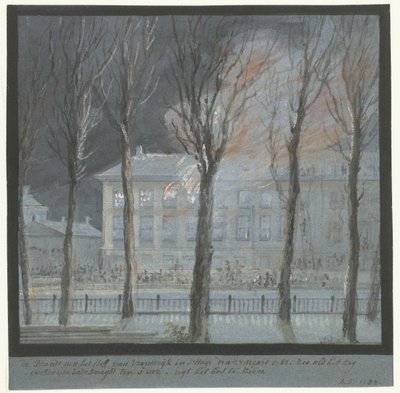El incendio de la casa del embajador francés en La Haya, el 27 de marzo de 1782 de Aert Schouman