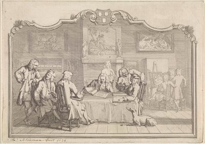 Gremio de San Lucas en Dordrecht, 1736 de Aert Schouman