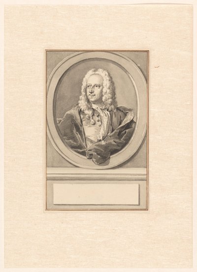 Retrato de Abraham van Hoey, en óvalo, a la izquierda de Aert Schouman