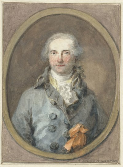 Retrato de un caballero en un marco ovalado de Aert Schouman