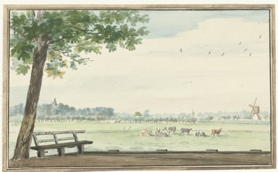 El Hamlet, De Lindt, en el Zwijndrechtse Waard, cerca de Meerdervoort de Aert Schouman