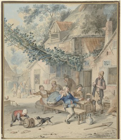 Alegre compañía en una posada de Aert Schouman