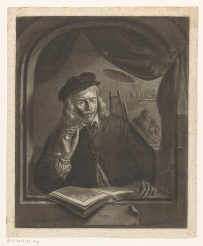 Autorretrato de Gerard Dou de Aert Schouman