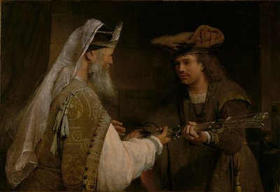 Ahimelec entrega la espada de Goliat a David de Aert de Gelder