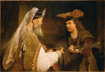 Ahimelec dando la espada de Goliat a David, c.1680 de Aernt de Gelder