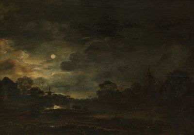 Paisaje a la luz de la luna de Aert van der Neer