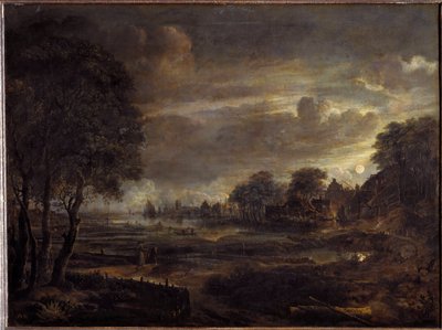 Paisaje a la luz de la luna de Aert van der Neer
