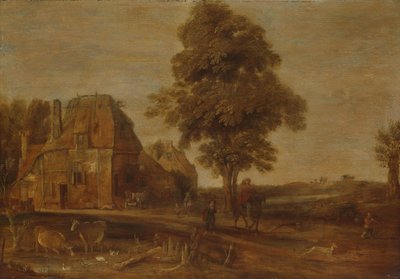 Paisaje con posada de Aert van der Neer