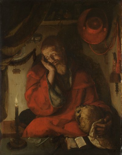San Jerónimo en su estudio a la luz de las velas de Aertgen Claesz van Leyden (attributed to)